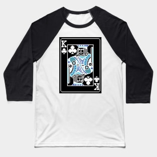 King of Clubs Pixel Art Bright Negative Mode Baseball T-Shirt